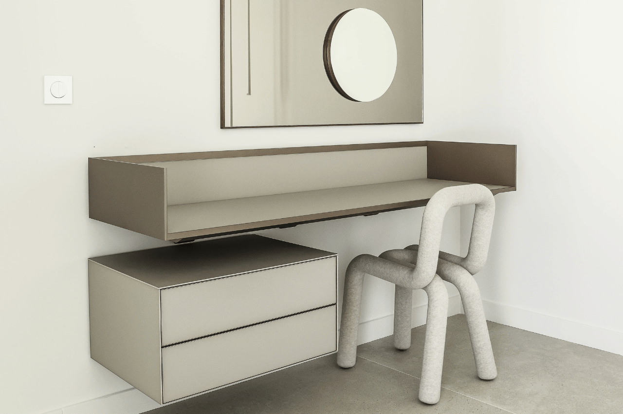 Bureau suspendu mobilier Rimadesio