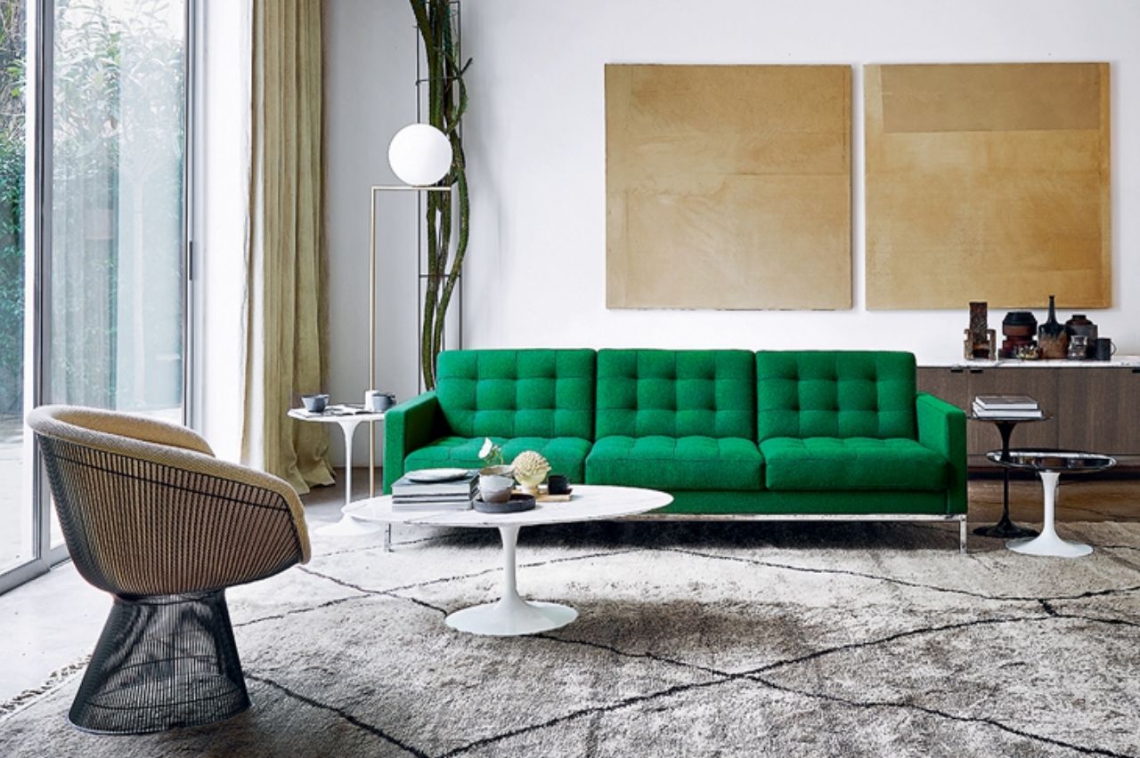 Tulip Knoll d’Eero Saarinen, pièce iconique du design moderne, disponible dans les showrooms Bel Œil